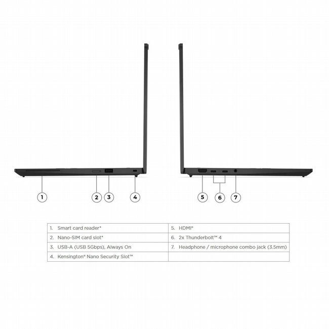 ���� ����� Lenovo ThinkPad X13 Gen 6 AI PC 13.3" FHD+ Intel� Core� Ultra 7 255U 21RK000QIV