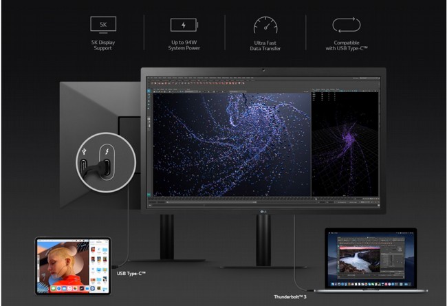 מסך מחשב LG 27” 5K UltraFine 27MD5KL