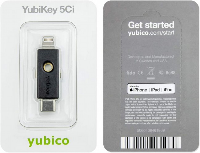 ���� ����� ����� YubiKey 5Ci USB-C & Lightning