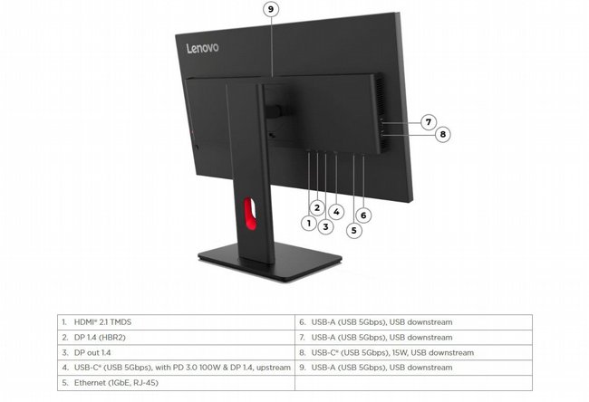 ��� ����� ���� ����� ThinkVision T27QD-40 2K Monitor 63D6UAT3IS