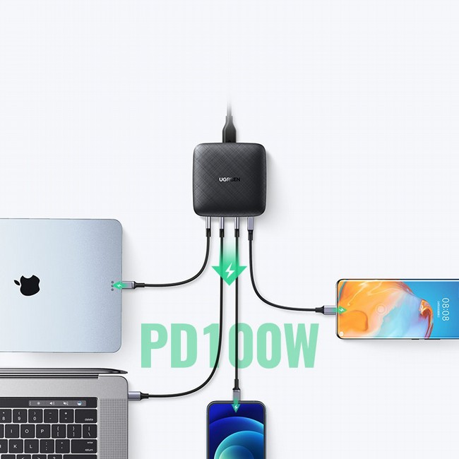 ���� UGREEN 100W 3xUSB-C+1xUSB-A 70870