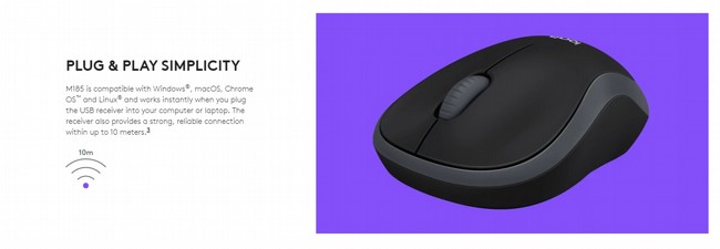 Logitech Wireless Mouse M185 