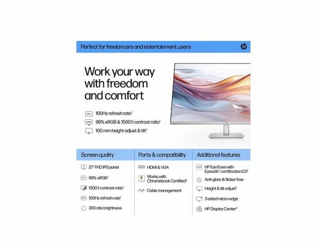 ��� 27 ���� HP Series 5 27 inch FHD Height Adjust Monitor 527sh 94C50AA