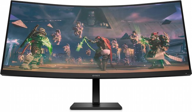 ��� 34 ���� HP OMEN 34c G2 WQHD 180Hz Curved Gaming Monitor AV4C1AA