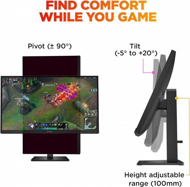 ��� 27 ���� HP OMEN 27 G2 180Hz Gaming Monitor AV4K1AA