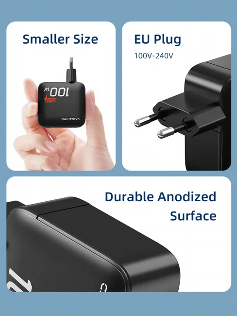 ���� ��� ��� CABLETIME 100W 3xUSB-C+1xUSB-A CT-GAN100-PB