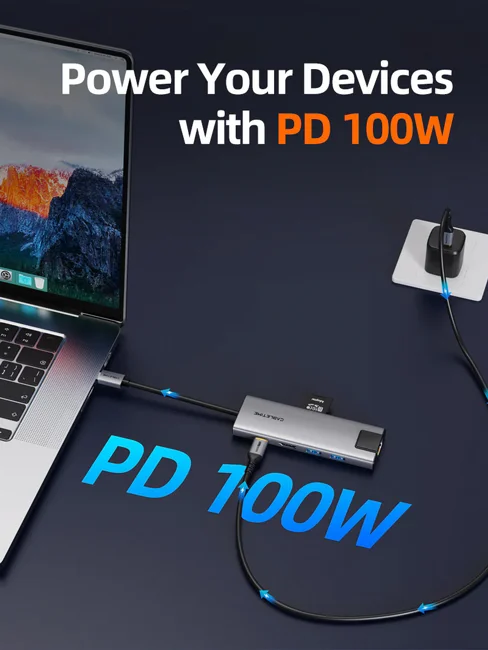 ���� CABLETIME USB-C TO 9-IN-1 CT-HBP3-AG9