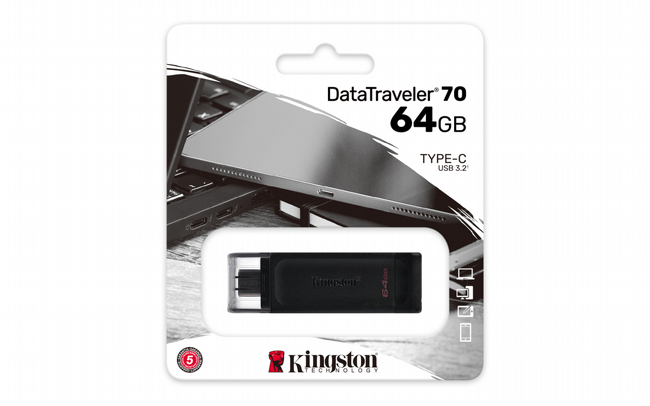 ���� ��� �� Kingston DataTraveler 70 USB-C Flash Drive 64GB