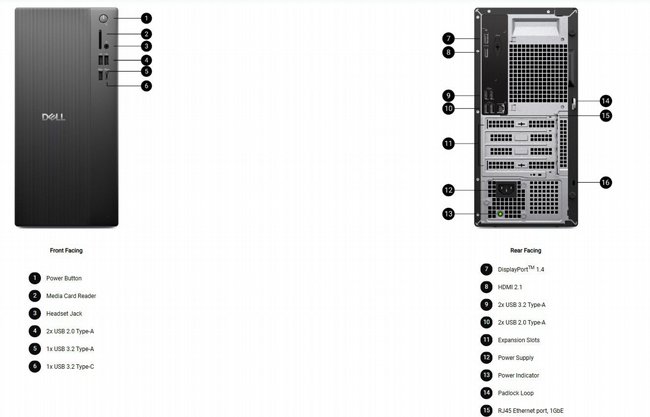 ���� ���� �� Dell Tower Desktop ECT1250-5773 + IN-RD33-16372 