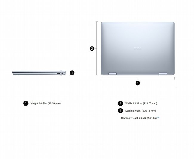 ���� �� ���� Dell 14 Plus 2in1 DB04250 14" FHD+ Touch Intel� Core� Ultra 5 226V IN-RD33-15897