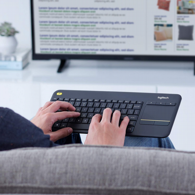 ����� ������� ���� ��� ���`��� LOGITECH TOUCH KEYBOARD K400 PLUS 