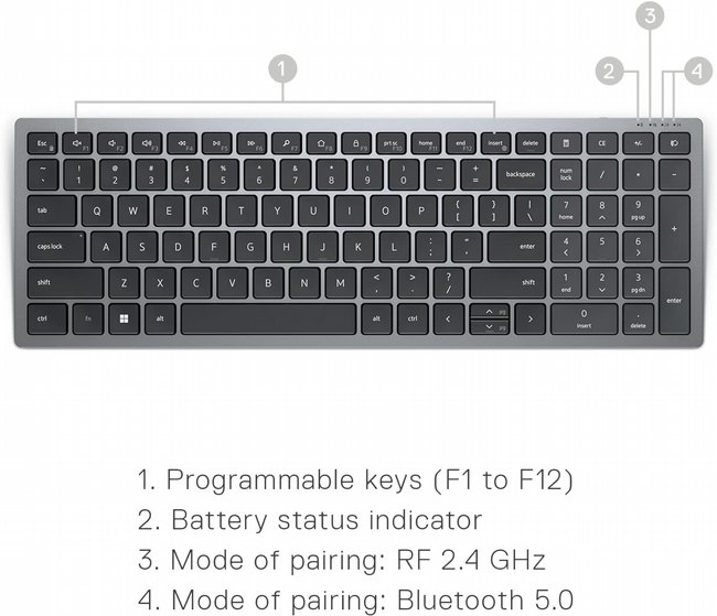 �� ������ DELL MULTI DEVICE KEYBOARD & MOUSE BLUETOOTH KM7120W