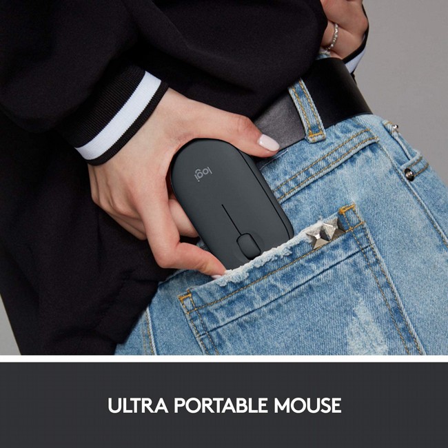 ���� ������ ������ ����� - LOGITECH M350 PEBBLE WIRELESS MOUSE 
