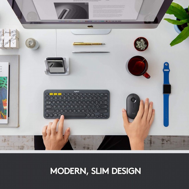 ���� ������ ������ ����� - LOGITECH M350 PEBBLE WIRELESS MOUSE 