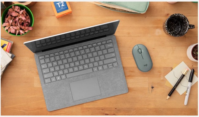 ���� ������ ������ ����� - LOGITECH M350 PEBBLE WIRELESS MOUSE 
