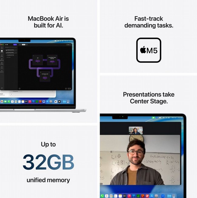 ����� ���� MacBook Air 15" (2026) M5 Midnight MDVN4HB/A