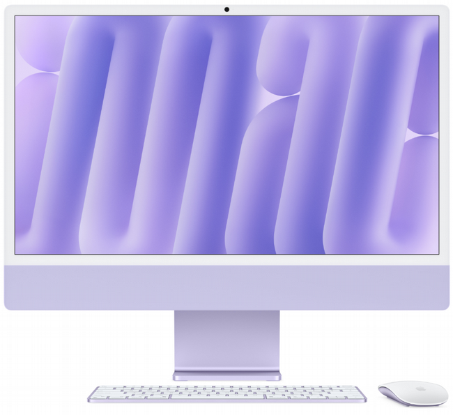 ����� 24" iMac 24" (2024) M4 4.5K 10C CPU/16GB/256GB NVME/10C GPU PURPLE MWV63HB/A