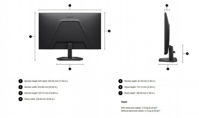 ��� �� 27 ���� Dell 27 200Hz Monitor SE2725HG