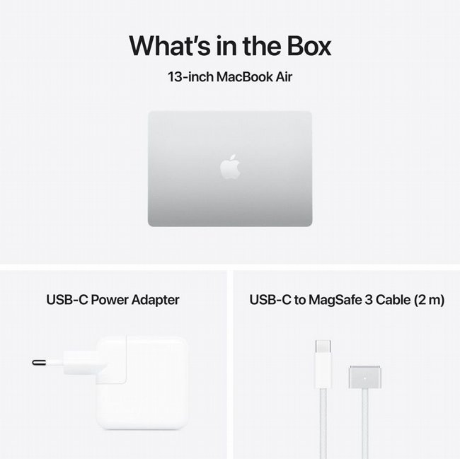 ����� ���� MacBook Air 13" (2026) M5 US Layout Silver Z1L0001P2
