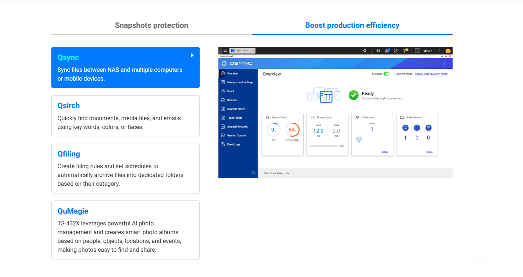 שרת אחסון NAS ללא כוננים QNAP TS-432X-4G 4-Bay 4GB שרת אחסון NAS ללא כוננים QNAP TS-432X-4G 4-Bay 4GB