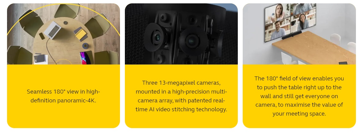 מערכת וידאו קונפרנס לחדר ישיבות JABRA PANACAST 50 8200-231 מערכת וידאו קונפרנס לחדר ישיבות JABRA PANACAST 50 8200-231