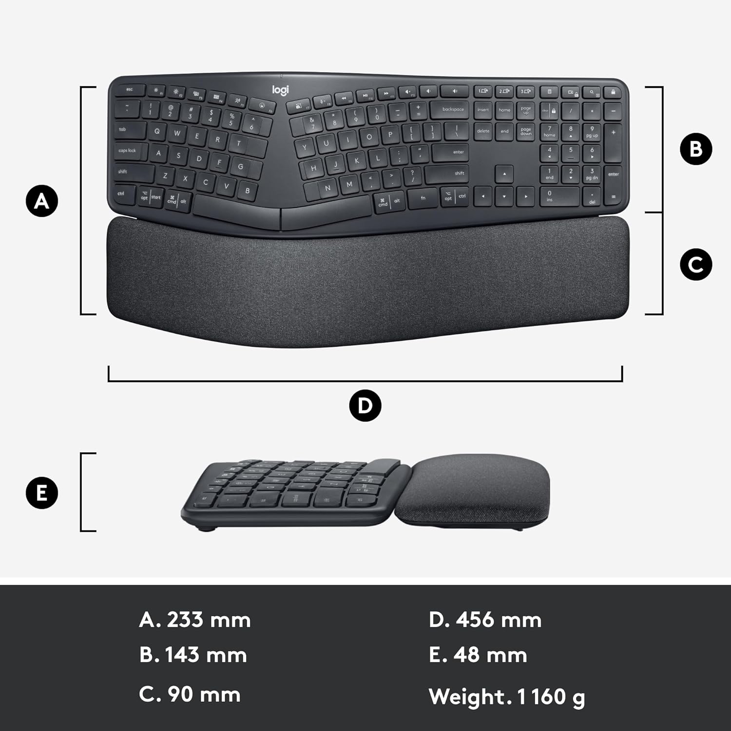לוגיטק LOGITECH K860 ERGO לוגיטק LOGITECH K860 ERGO